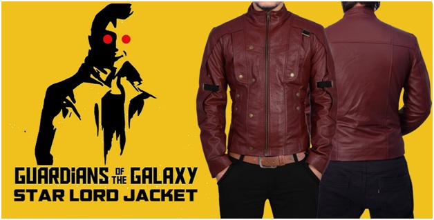 Star Lord/ Peter Quill Red Leather Jacket