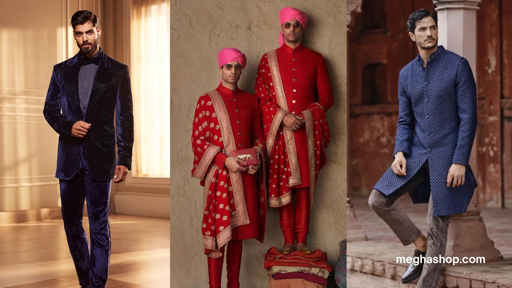 SILK INDIA Navy Stylish Trendy Elegant Designer Men Kurta Pajama at best  price in Mumbai