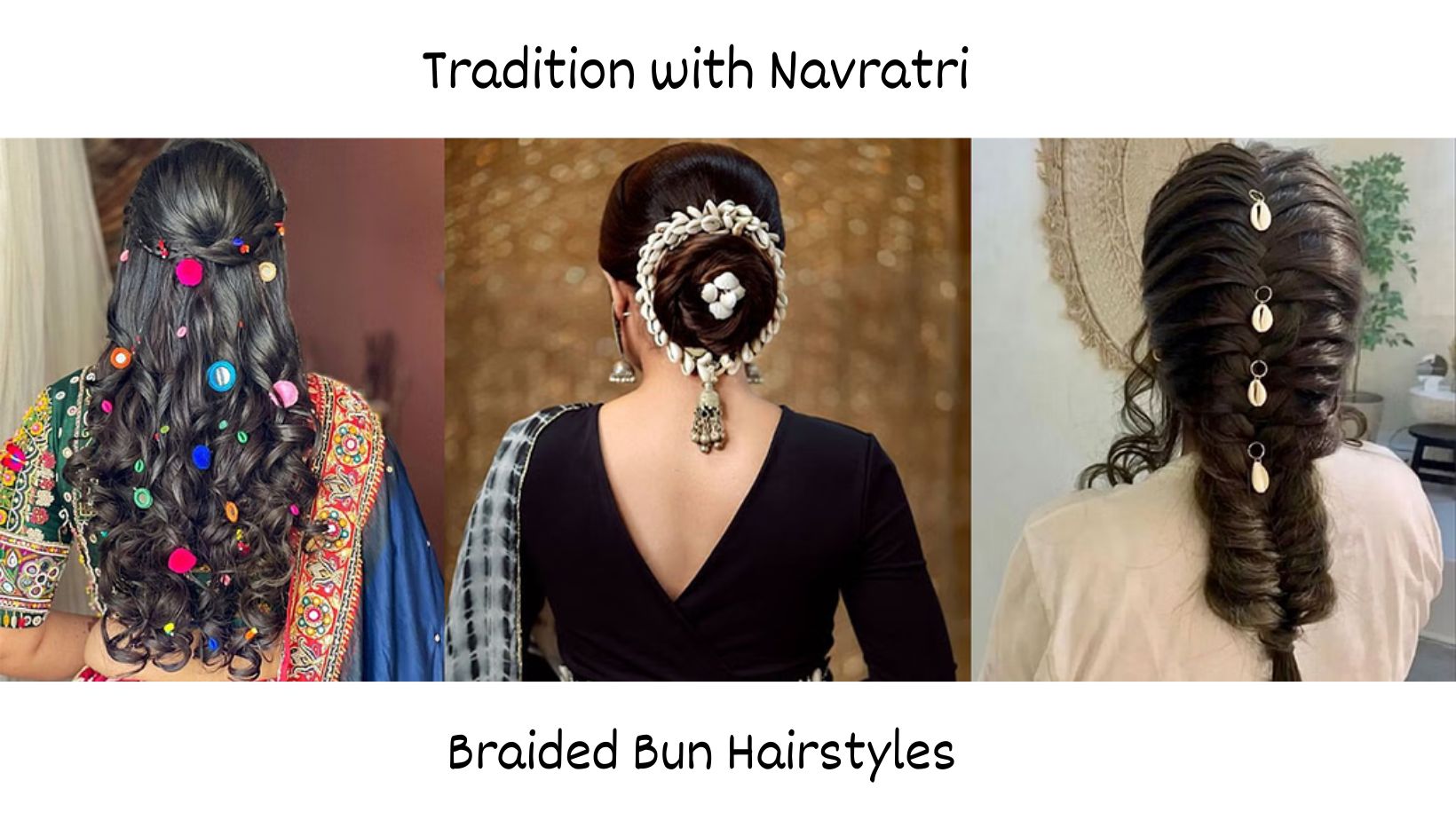 Indian Parandi Hairstyle and Hair Accessory DIY for Navratri
