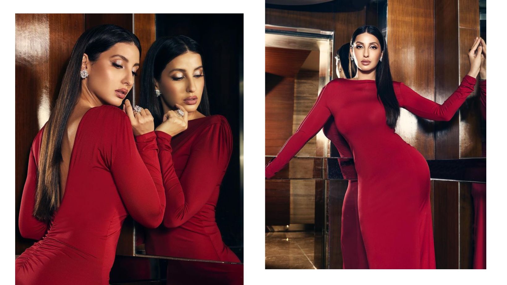 Nora Fatehi keeps it sleek and chic in this strappy bodycon dress | Fashion  News - The Indian Express